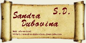 Sandra Dubovina vizit kartica